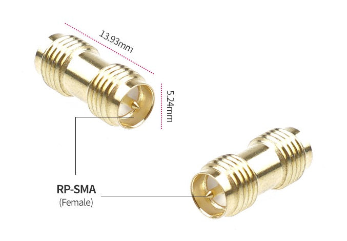 同軸コネクタ RP-SMA（F/F）製作用、アンテナ延長変換カプラ、最大18GHz周波数、インピーダンス