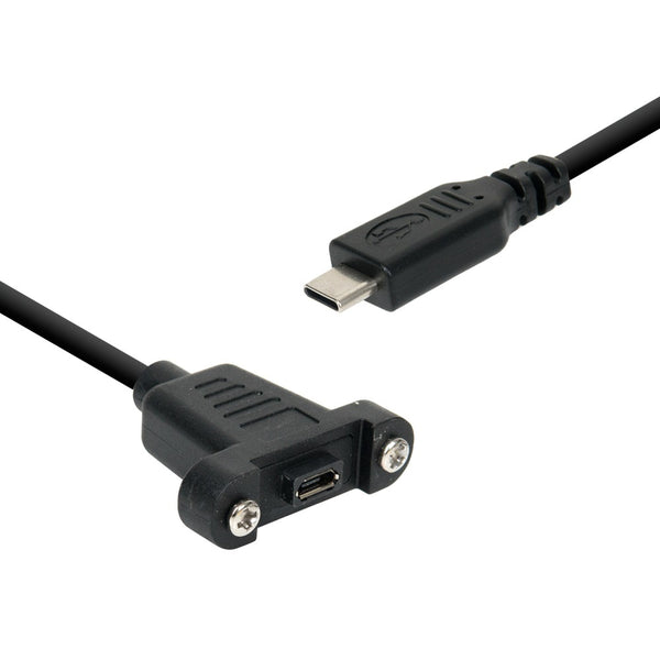 USB 3.1(Type C)ポート(M)-/Micro USB(F)、30cm