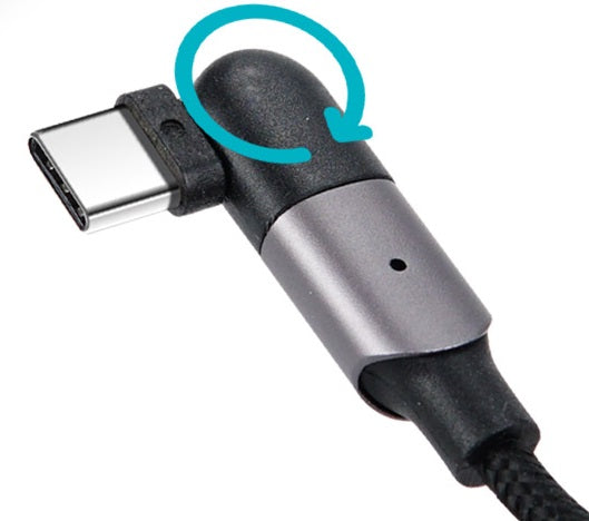 回転式Type-C(USB 3.1) ケーブル
[Type-C左右回転L型 - USB-A 3.0]2m