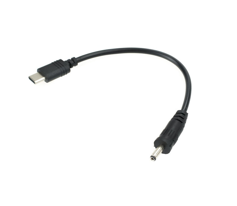 Type-C(USB 3.1)  電源変換ケーブル 20cm PD to DCジャック(外径3.5mm 内径1.3mm)