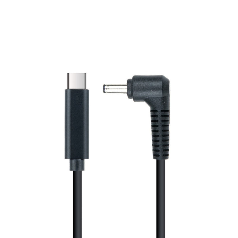 Type-C(USB 3.1)ノートブック電源変換ケーブル PD to DCジャック(オス/外径4.0mm/内径1.35mm) 充電L型 1.5m